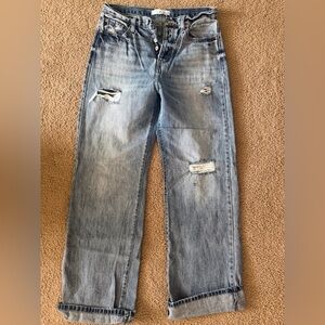 KanCan Light Blue Distressed Wide Leg Jeans